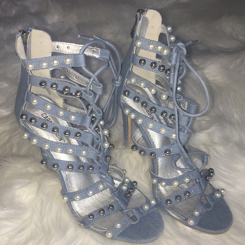 Pearl Heels with ankle